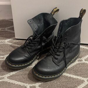 Dr. Martens Black Leather Moto Boots
